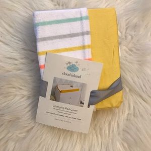cloud island Accessories - Cloud Island Striped Changing Pad Cover cloud island Accessories - Cloud Island Striped Changing Pad Cover